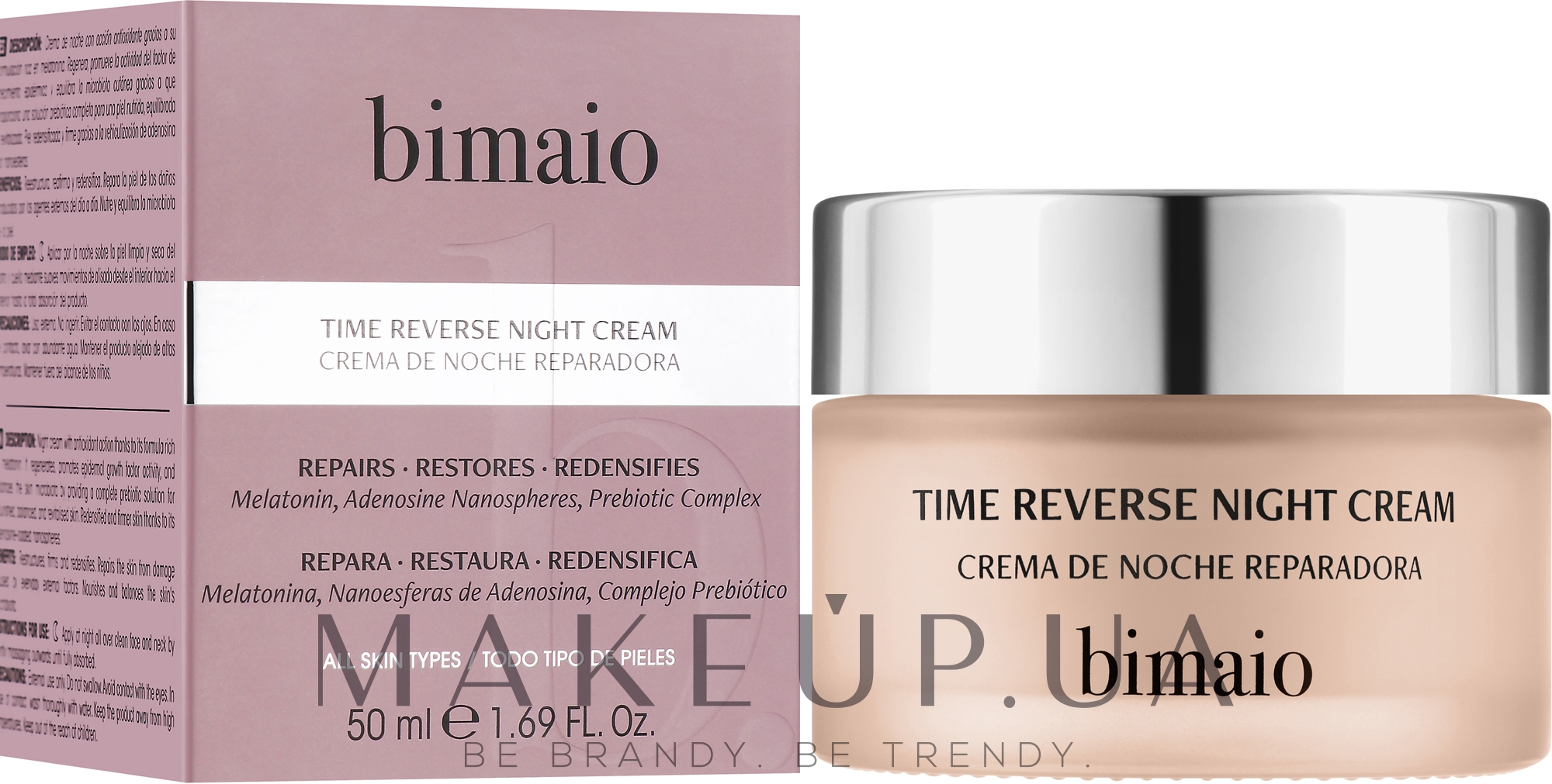Відновлювальний нічний крем для обличчя - Bimaio Time Reverse Night Cream — фото 50ml