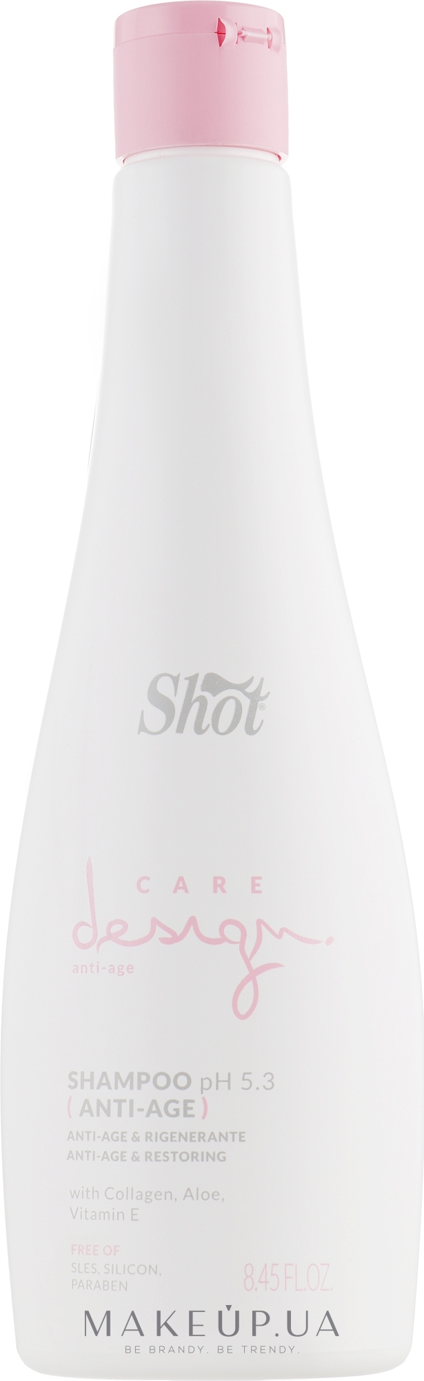 Шампунь відновлювальний із колагеном - Shot Care Design Anti-Age Shampoo — фото 250ml