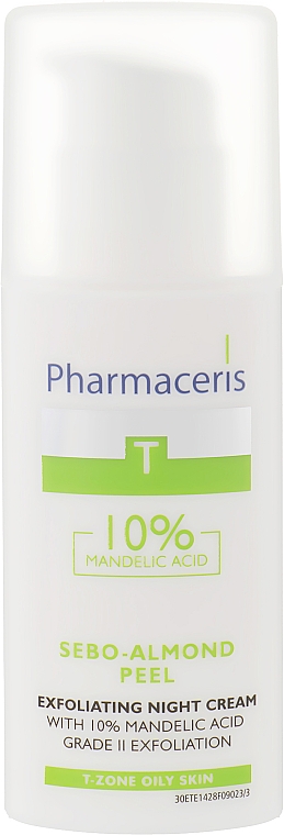 Ночной крем-пилинг с 10% миндальной кислотой - Pharmaceris T Sebo-Almond-Peel Exfoliting Night Cream — фото N2