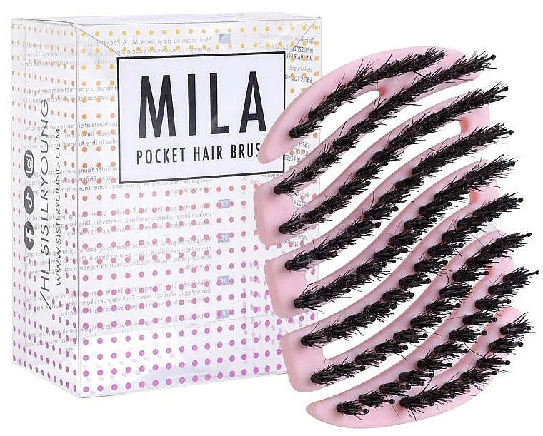 Щітка для волосся "Mila Pink Bv" - Sister Young Pocket Hair Brush — фото N2