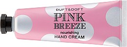 Духи, Парфюмерия, косметика Питательный крем для рук "Розовый Бриз" - Duft & Doft Nourishing Hand Cream Pink Breeze Peach & Peony