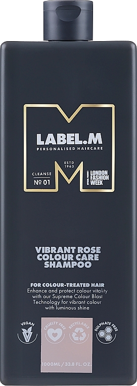 Питательный шампунь для окрашенных волос - Label.m Professional Vibrant Rose Colour Care Shampoo — фото N1