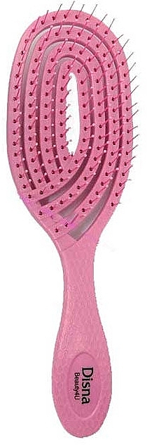 Расческа для волос овальная продувная, розовая - Disna Beauty4U Magic Twister Brush — фото N1