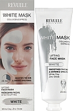 Лифтинг-маска для лица с коллагеном - Revuele White Mask Lifting Face Mask — фото N2