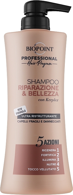 Шампунь для хрупких и поврежденных волос - Biopoint Riparazione&Bellezza Shampoo