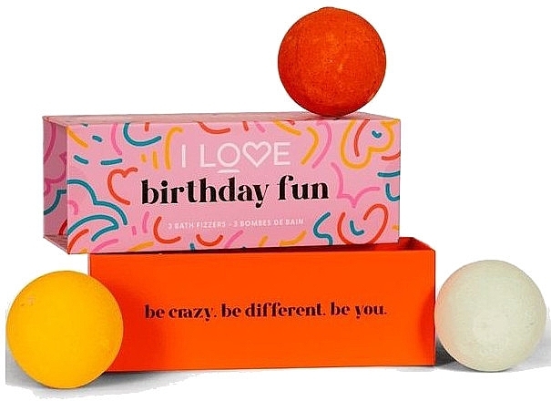 Набір - I Love... Special Moments Birthday Fun Fizzers (bath/fizzer/3x150g) — фото N1