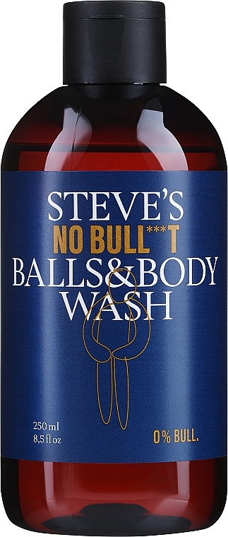 Гель для душу для чоловіків, для інтимної гігієни - Steve`s No Bull***t Ball & Body Wash — фото N1