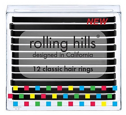 Набор резинок для волос - Rolling Hills Classic Hair Rings Black — фото N1