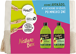 Парфумерія, косметика Набір - Nature Box Avocado Oil Christmas Bag (shmp/385ml + sh/gel/385ml + bag)