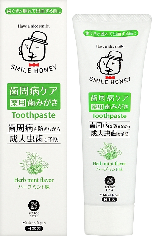 Зубна паста від набряклості ясен - Zettoc Smile Honey Blood Circulation Promoting — фото N2