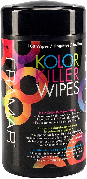 Салфетки для удаления краски с кожи - Framar Kolor Killer Wipes — фото N1