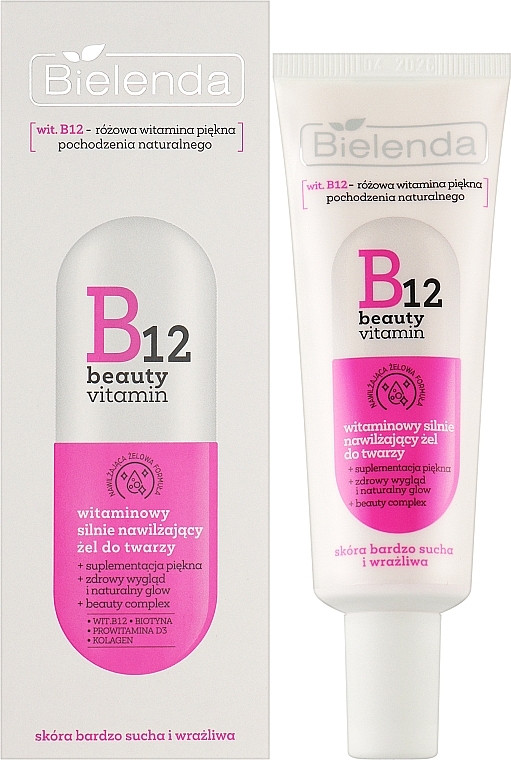 Зволожувальний гель для обличчя - Bielenda B12 Beauty Vitamin Moisturizing Face Gel — фото N2