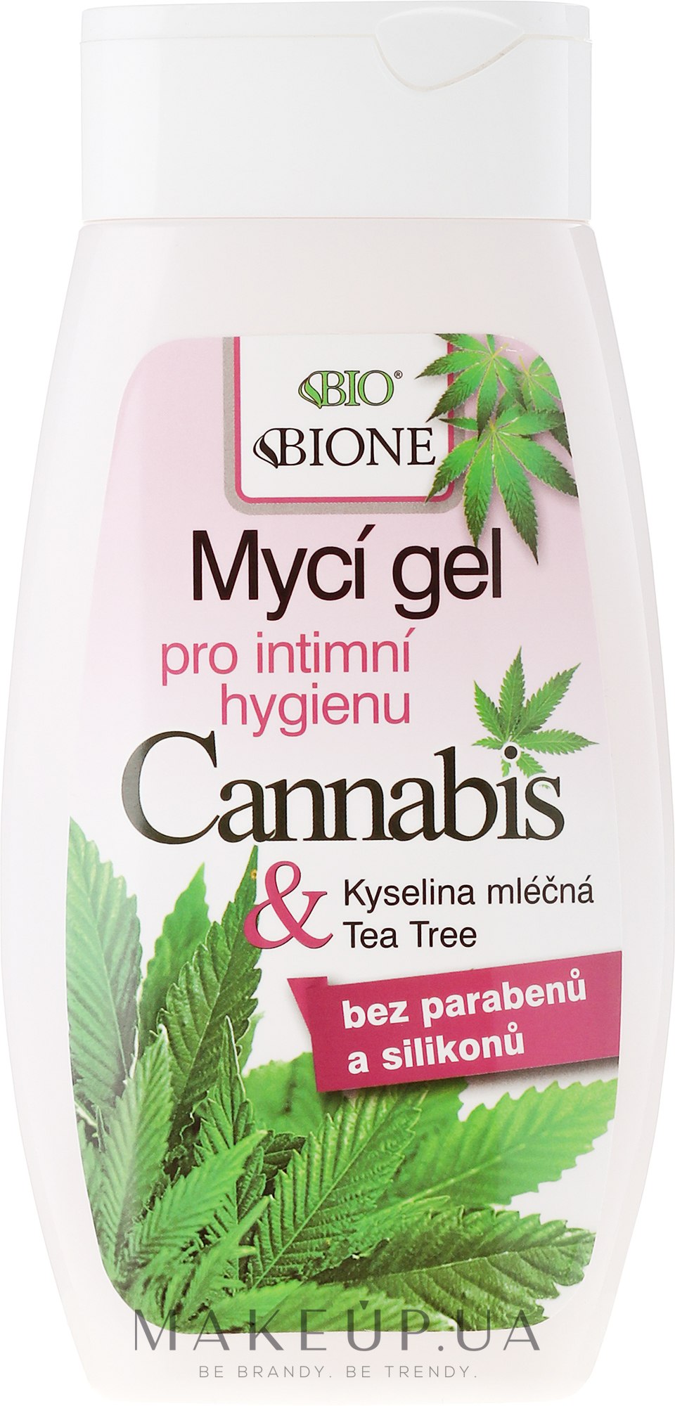 Гель для интимной гигиены - Bione Cosmetics Cannabis Intimate Lactic Acid and Tea Tree Wash Gel — фото 260ml