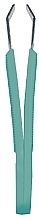 Парфумерія, косметика Пінцет прямий, із пластиковими ручками, 8 см, 1061/A, бірюзовий - Titania
