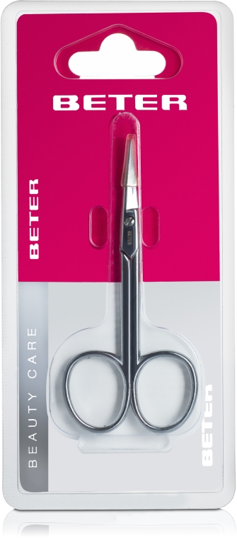 Ножиці манікюрні для кутикули вигнуті, хромовані - Beter Beauty Care — фото N1