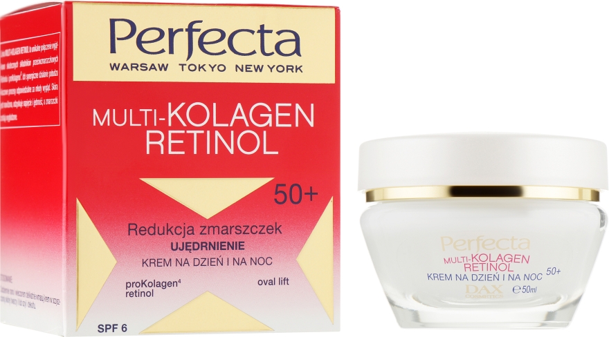 Крем для обличчя від зморщок - Dax Cosmetics Perfecta Multi-Collagen Retinol Face Cream 50+ — фото N1