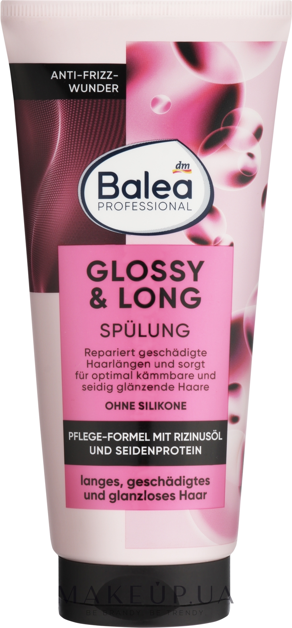 Професійний бальзам-ополіскувач для довгого, пошкодженого й тьмяного волосся - Balea Professional Glossy & Long — фото 200ml