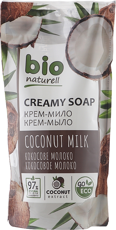 Крем-мыло "Кокосовое молоко" - Bio Naturell (дой-пак)