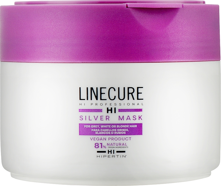 Маска для світлого й знебарвленого волосся - Hipertin Linecure Silver Hair Mask — фото N1