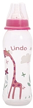 Духи, Парфюмерия, косметика Бутылочка для кормления изогнута с силиконовой соской, 250 мл, розовая - Lindo Li145