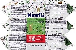 Дитячі вологі серветки, 60 шт - Kindii Natural Balance Cleanic — фото N4