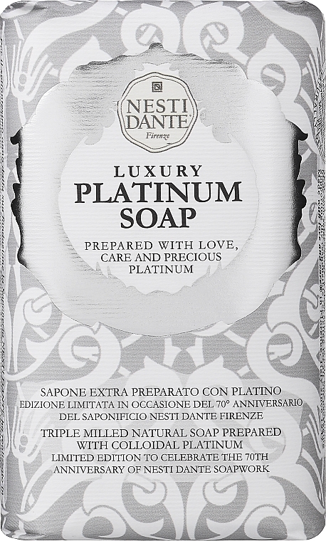 Мыло "Платиновое" - Nesti Dante Luxury Platinum Soap 70th Anniversary — фото N1