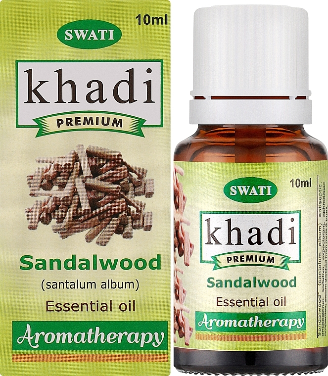 Чистое эфирное масло "Сандаловое дерево" - Khadi Swati Premium Pure 100% Essential Oil Sandalwood — фото N2