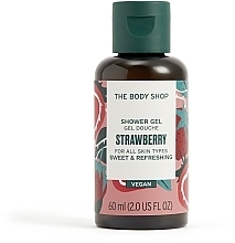 Гель для душу "Полуниця" - The Body Shop Strawberry Vegan Shower Gel (міні) — фото N1