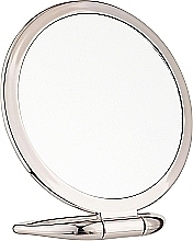 УЦЕНКА Хромированное настольное зеркало круглое, розовое - Puffic Fashion * — фото N1