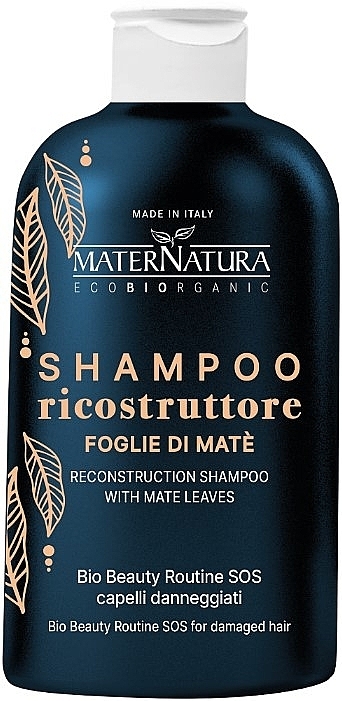 Відновлювальний шампунь із листям мате - MaterNatura Recontruccturing Shampoo with Mate Leaves — фото N1