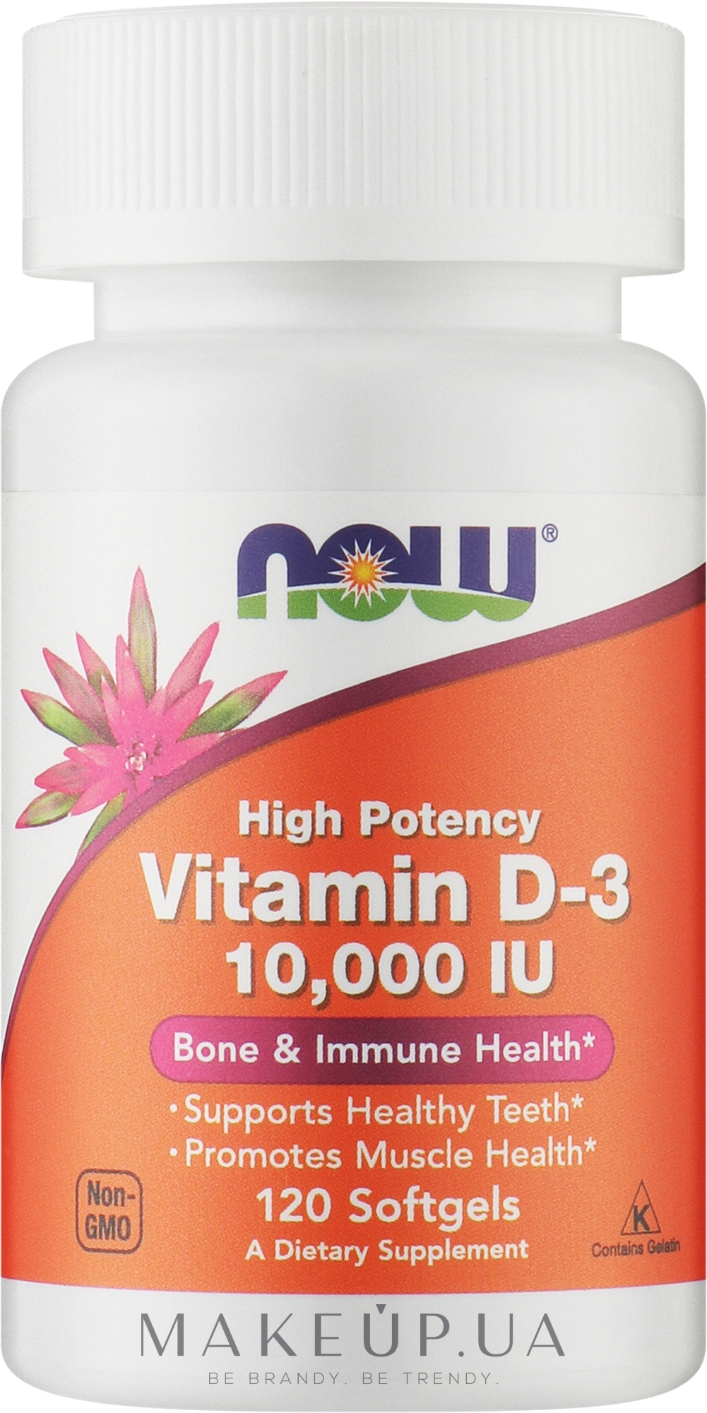 Дієтична добавка "Вітамін Д-3" - Now Foods Vitamin D-3 10000 IU Structural Support — фото 120шт