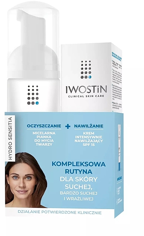 Набір - Iwostin Hydro Sensitia (f/foam/165ml + f/cr/50ml) — фото N1