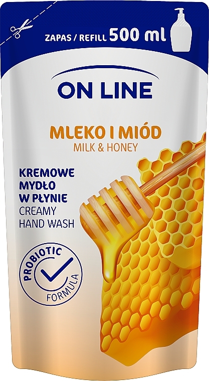 Жидкое мыло - On Line Milk & Honey Liquid Soap (дойпак) — фото N1