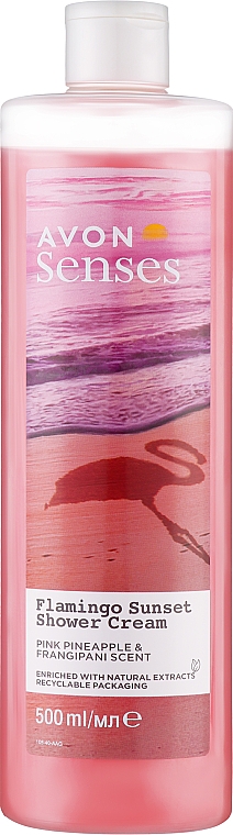 Гель для душу "Рожевий ананас і квітка франжипані" - Avon Senses Flamingo Sunset Shower Cream — фото N3