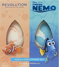 Духи, Парфюмерия, косметика Набор спонжей для макияжа, 2 шт. - Makeup Revolution Disney & Pixar’s Finding Nemo Nemo & Dory Sponge Set 