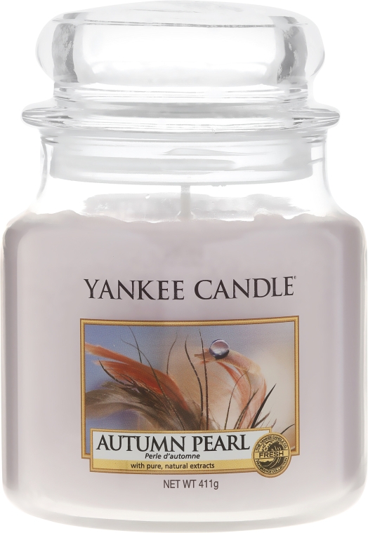 Свеча в стеклянной банке "Осенняя жемчужина" - Yankee Candle Autumn Pearl — фото N3