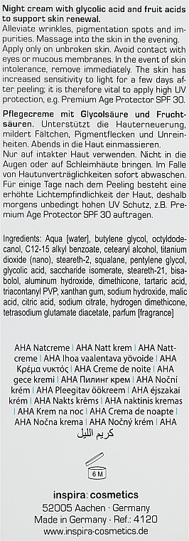 Восстанавливающий ночной крем для лица с АНА-кислотами - Inspira:cosmetics Med Restorative Cream — фото N3