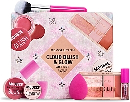 Духи, Парфюмерия, косметика Набор, 6 продуктов - Makeup Revolution Cloud Blush And Glow Highlight Gift Set