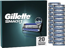 Сменные кассеты для бритья, 20 шт. - Gillette Mach3  — фото N1