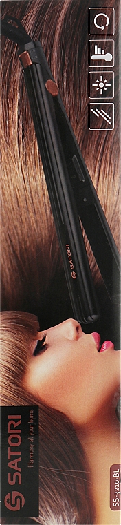 Щипці для волосся, чорні - Satori SS-3210-BL — фото N2