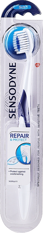 Зубна щітка м'яка, темно-синя - Sensodyne Repair & Protection Soft — фото N1