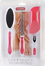 Набір для манікюру, рожевий - Titania Softtouch Manicure & Pedicure Set — фото N1