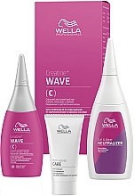 Парфумерія, косметика Набір для завивки фарбованого та "чутливого" волосся - Wella Professionals Creatine+ Wave (h/lot/75ml + h/neutr/100ml + treatm/30ml)
