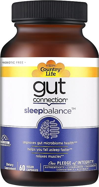 Натуральная пищевая добавка "Баланс сна" - Country Life Gut Connection Sleep Balance — фото N1