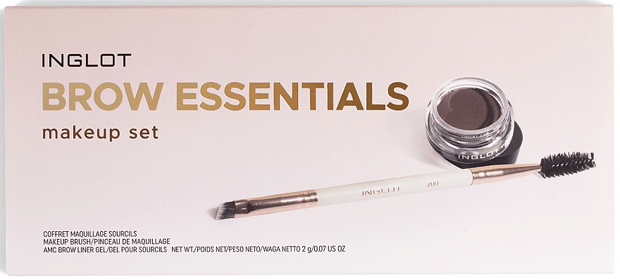Набір для макіяжу брів - Inglot Brow Essentials Makeup Set (brow/liner/2g + brush) — фото N1