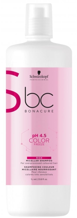 Мицеллярный шампунь - Schwarzkopf Professional BC Bonacure Ph 4.5 Color Freeze Rich Micellar Shampoo — фото N3