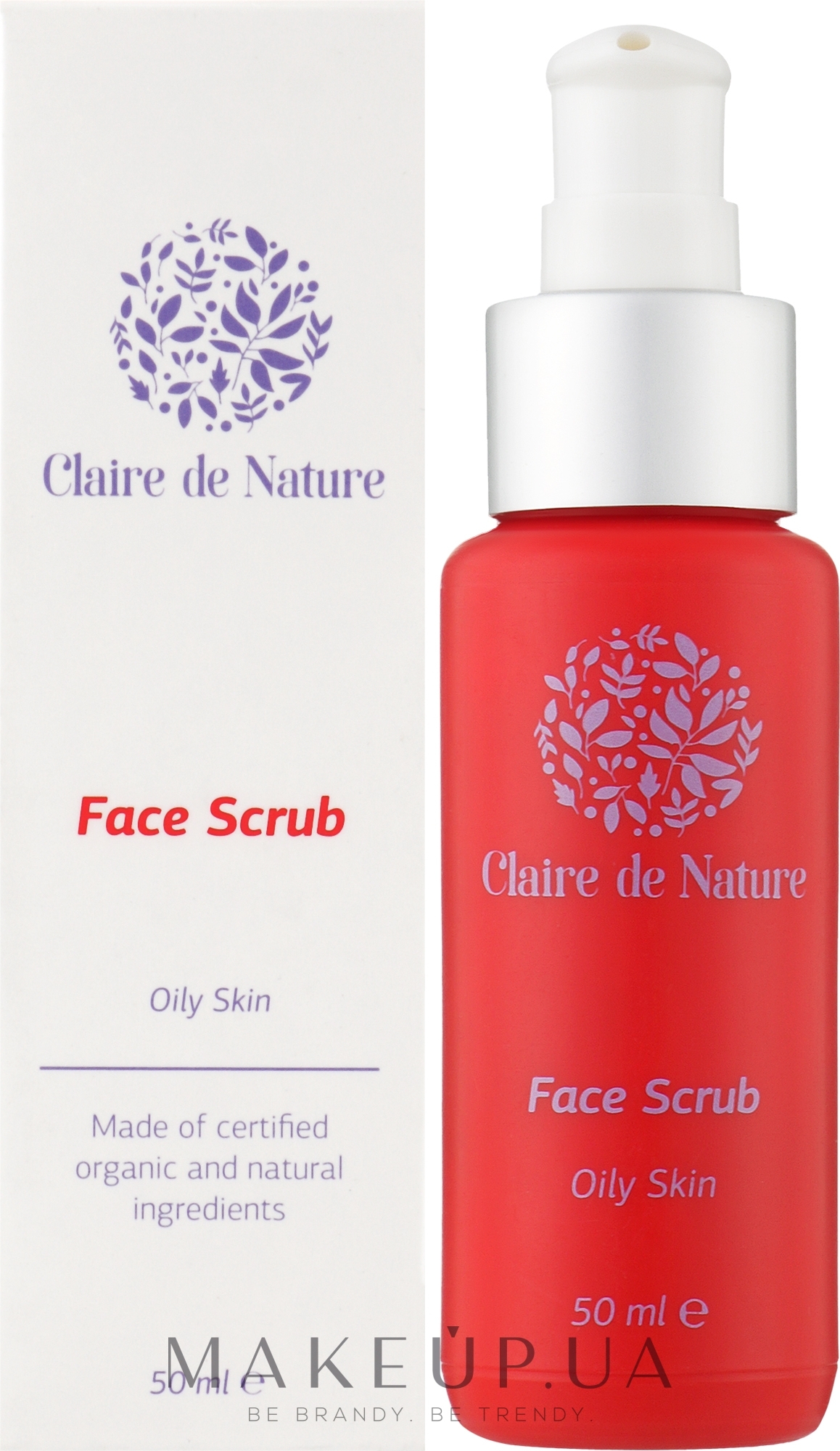 Скраб для жирной кожи лица - Claire de Nature Face Scrub For Oily Skin — фото 50ml