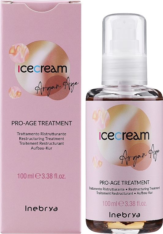 УЦЕНКА Аргановое масло против посеченных кончиков - Inebrya Ice Cream Pro Age Treatment Argan Oil * — фото N2