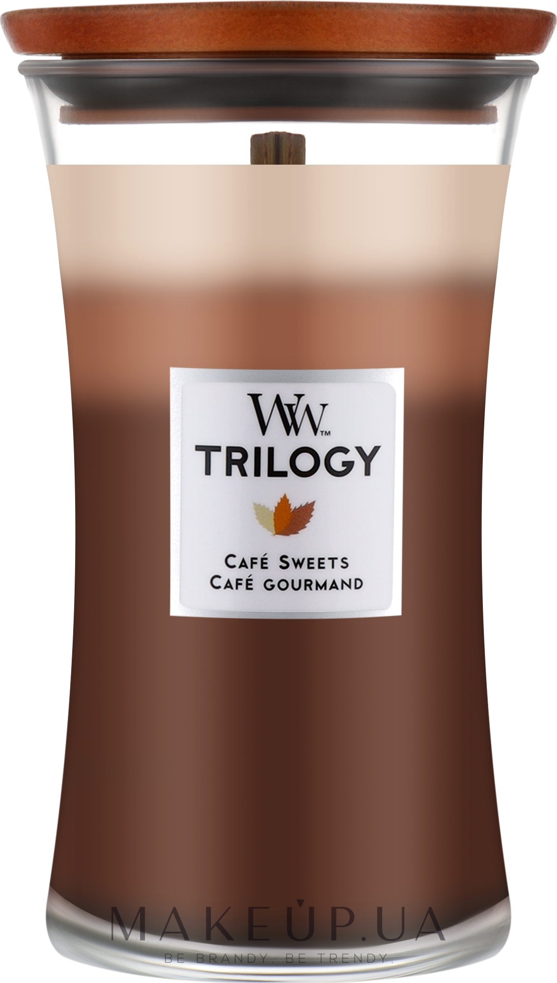Ароматическая свеча в стакане - Woodwick Trilogy Candle Large Cafe Sweets — фото 610g