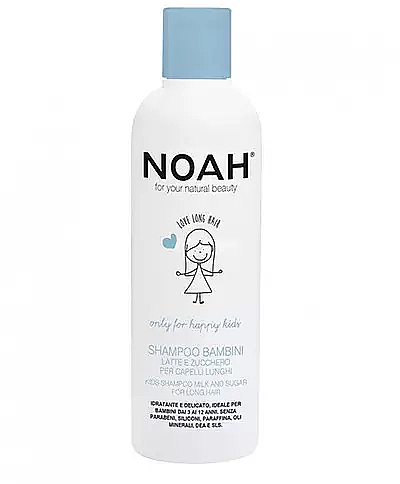 Дитячий шампунь з молоком і цукром для довгого волосся - Noah Kids Shampoo milk & sugar for long hair — фото N1